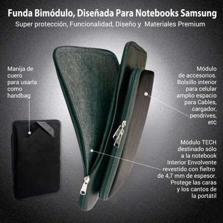 Bolso Tech Para Lenovo Legion. Gamer. A Medida 15/16". Bimódulo