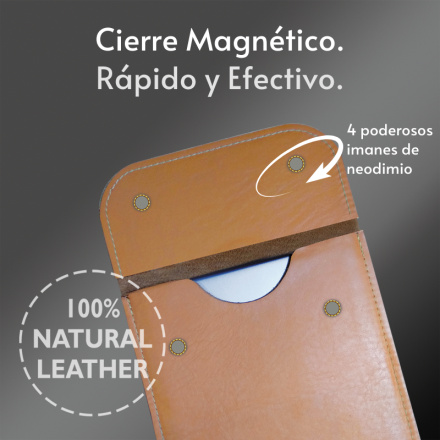 Funda para Samsung Tab S9 Ultra 'Magnet' CUERO