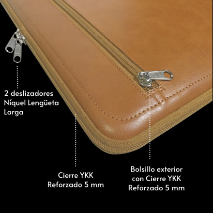 Funda para Macbook Air 13,6, con Bolsillo. Zipper Rock